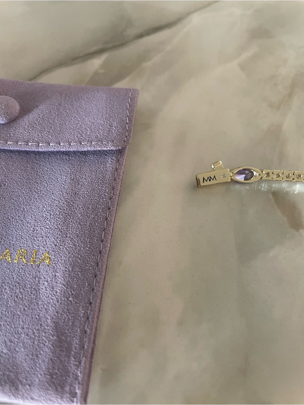 NWT Melinda Maria Gold “The Maven Tennis Bracelet 3mm” - Picture 6 of 8